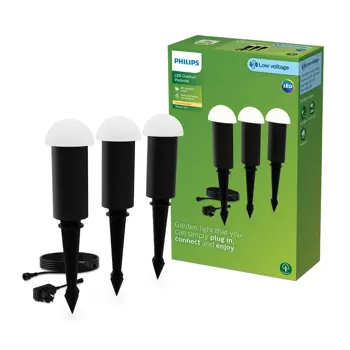 EDWINA GARDENLINK PHILIPS niskonaponska svjetiljka KIT crna (set 3 kom)