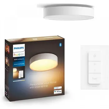ENRAVE PHILIPS HUE pametna LED stropna svjetiljka XL bijela + Hue Dimmer Switch