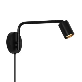 EXPLORE LONG ZIDNA LAMPA CRNA GU10/IP20/5W/220-240V