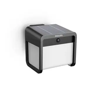 EZRA PHILIPS solarna LED svjetiljka White Ambiance kvadratna 30K crna IR