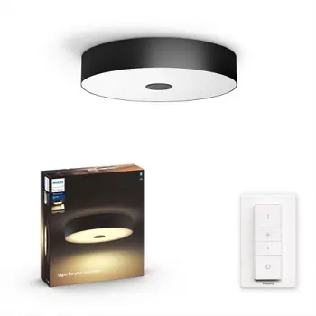 FAIR PHILIPS HUE pametna LED stropna svjetiljka crna + Hue Dimmer Switch