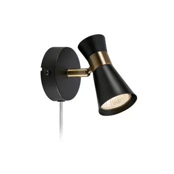 FOLIE ZIDNA SVJETILJKA 1L BLACK/ANTIQUE BRASS GU10