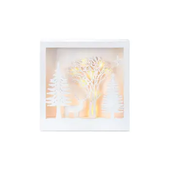FOLKABO ZIDNA DEKORACIJA Forest BIJELA 20x0,06W/LED/1,5m
