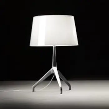 FOSCARINI LUMIERE XXS STOLNA LAMPA  ALUMINIJ/BIJELA
