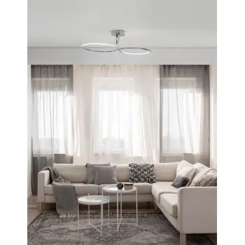 FUNGO PLAFONSKA SVJETILJKA LED 47W/3000K/2630lm/DIMM/IP20/KROM