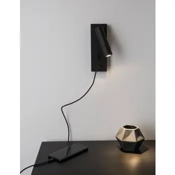 FUSE ZIDNA LAMPA LED 3W/3000K/210lm/IP20/CRNA
