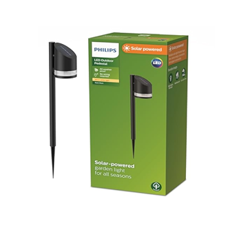 FYVE PHILIPS solarna LED svjetiljka 1.5W 27K crna