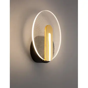 GENTI ZIDNA LAMPA LED 8W/3000K/567lm/IP20/CRNA & ZLATNA