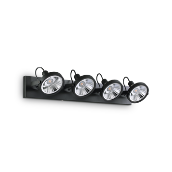 GLIM STROPNA LAMPA PL4 CRNA GU10