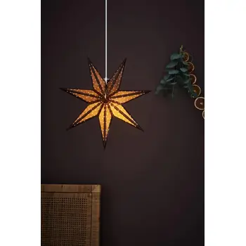 GLITTER VISILICA ZVIJEZDA 45cm BOJA BRONCE 1x25W/E14/2,0m