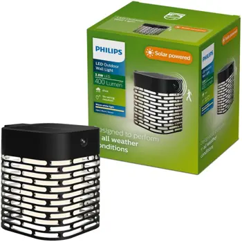 HARA PHILIPS solarna LED svjetiljka White Ambiance 3.8W 27K crna IR