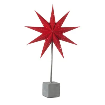 HARD STOLNA LAMPA ZVIJEZDA 58cm CRVENA 1/E14/2m