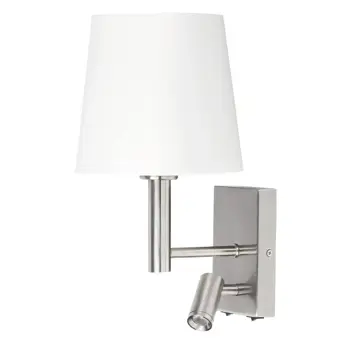 HARVEY ZIDNA SVJETILJKA E27 1X MAX 40 + LED 3/SATENASTI KROM/IP20/180lm