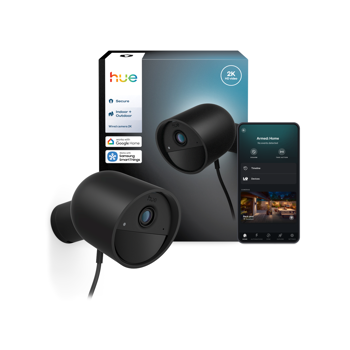 SECURE CAM PHILIPS HUE sigurnosna kamera 2K WIRED crna