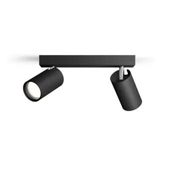 IDRIS PHILIPS LED reflektor SPOT 2XGU10 crni IP44