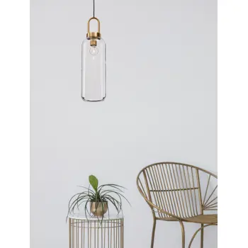 IRVINE VISILICA E27 /IP20/PROZIRNA & MESING ZLATNA