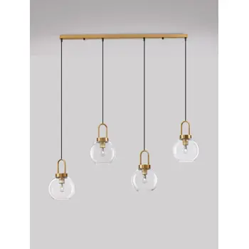 IRVINE VISILICA E27 /IP20/PROZIRNA & MESING ZLATNA