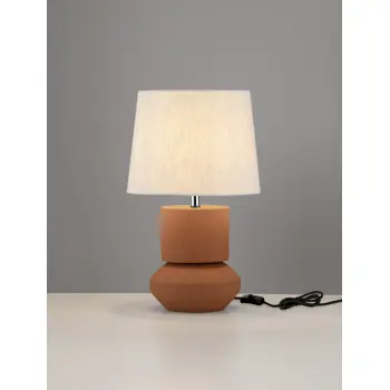 IZUMI TERAKOTA KERAMICNA BEŽ STOLNA LAMPA LED E27 12Watt 100-240Volt IP20 Bulb