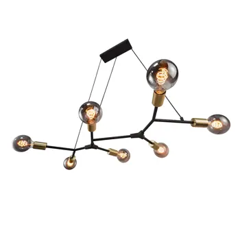 JOSEFINE 7-SPOT VISILICA CRNA E27 IP20