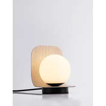 KAMEN STOLNA LAMPA  LED E14/5W/NATURAL & BLACK