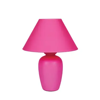 KERAMIČNA STOLNA LAMPA/E14/MAX 35W/OVALNA/ROZA/MONOCHROME