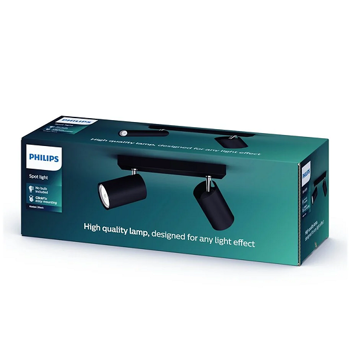 KOSIPO PHILIPS LED reflektor crni 2XGU10 230V