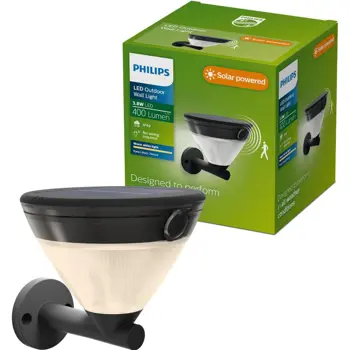 KYNA PHILIPS solarna LED svjetiljka White Ambiance 3.8W 27K crna IR