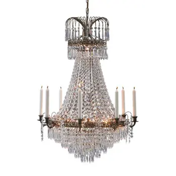 LÄCKÖ CROWN LUSTER 9L ANTIQUE/BRILLIANT E14