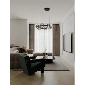 LAS VISILICA LED/3000K/60W/6087Lm/CRNA & ZLATNA & SIVA