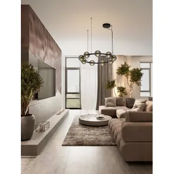 LAS VISILICA LED/3000K/91W/7751Lm/CRNA & ZLATNA & SIVA