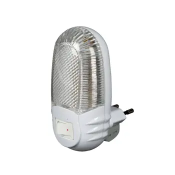 LED NIGHT LIGHT/1W/CLEAR WITH PHOTOCELL + SWITCH