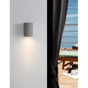 LIDO VANJSKA ZIDNA SVJETILJKA GU10 7W/IP65/Siva