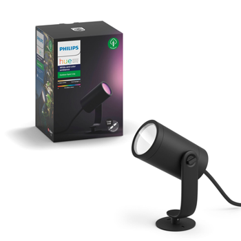 LILY PHILIPS HUE vrtna LED svjetiljka na kolcu EXT. SPIKE crna 1X8W 24V