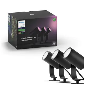 LILY PHILIPS HUE vrtna LED svjetiljka na kolcu BASE UNIT SPIKE crna 3X8W 24V