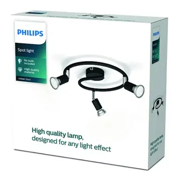 LIMBALI PHILIPS LED reflektor crni 3XGU10 230V