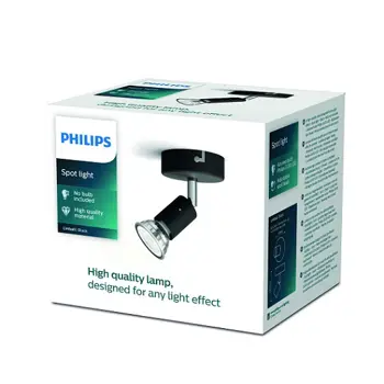 LIMBALI PHILIPS LED reflektor SINGLE SPOT crni 1XGU10 230V