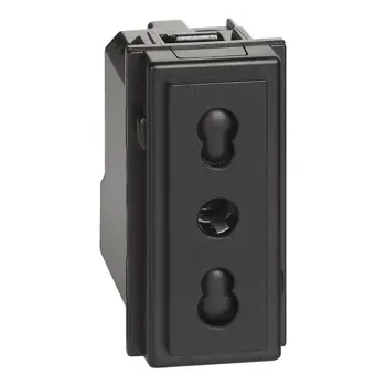 LNOW EURO UTIČNICA 2P+E/16A/250V 1M CRNA