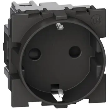 LNOW UTIČNICA 2P+E/16A/250V 2M CRNA