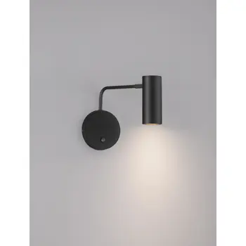 LOEN ZIDNA SVJETILJKA CRNA GU10 1X10W IP20