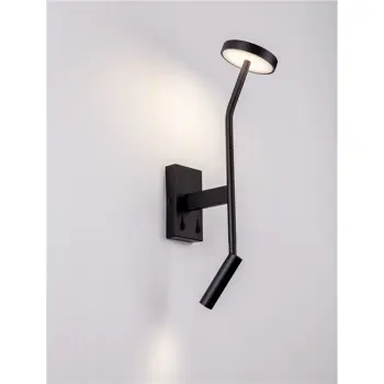 LOGOS ZIDNA LAMPA LED /3000K/9W/487Lm/CRNA