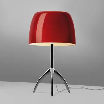 LUMIERE GRANDE E27, STOLNA LAMPA, TREŠNJA CRVENA/SVIJETLOŽUTA