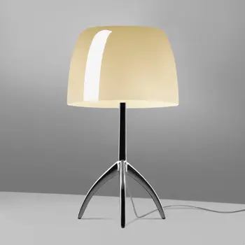 LUMIERE PICCOLA STOLNA SVJETILJKA E14, DIMABILNA, TOPLO BIJELA, CRNA,KROM