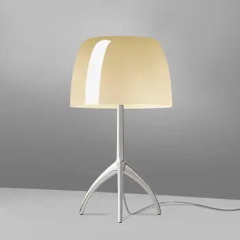 LUMIERE PICCOLA E14, STOLNA LAMPA, BIJELA/SVIJETLOŽUTA