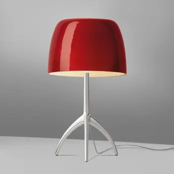 LUMIERE PICCOLA STOLNA LAMPA, ALUMINIJ/TREŠNJA