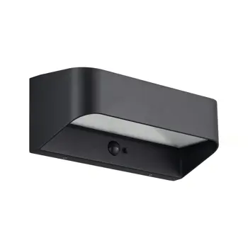 MARCELLIO SOLAR ZIDNA LAMPA CRNA LED 5W/IP54/5V/3000K/400lm