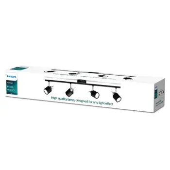 MERANTI PHILIPS LED reflektor crni 4XGU10 230V