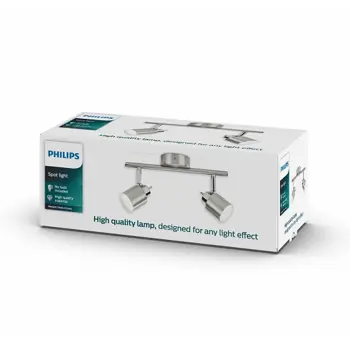 MERANTI nikal PHILIPS LED reflektor 2XGU10 230V