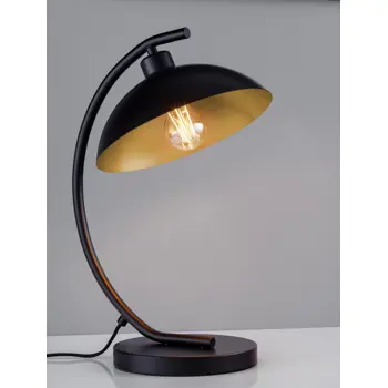 MIRBA STOLNA LAMPA E27 /IP20/CRNA & ZLATNA