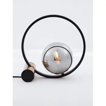 NESO STOLNA LAMPA E14 IP20/BRUŠENA ZLATNA & CRNA