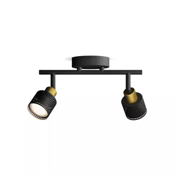 NIALL PHILIPS LED reflektor SPOT 2XGU10 crno-zlatni